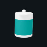 Turquoise Peacock Color Accent Ready to Customize Teapot<br><div class="desc">This custom product is available in a vibrant turquoise color decor for yourself or as a gift sure to make an impression in all occasions. Click on the "Customize it!" button or link you find on this product page to reveal a set of user friendly designing tools to customize this...</div>