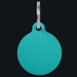 Turquoise Peacock Color Decor Ready to Customize Pet Name Tag<br><div class="desc">This custom product is available in a vibrant turquoise accent color decor for yourself or as a gift sure to make an impression in all occasions. Click on the "Customize it!" button or link you find on this product page to reveal a set of user friendly designing tools to customize...</div>