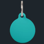 Turquoise Peacock Color Decor Ready to Customize Pet Name Tag<br><div class="desc">This custom product is available in a vibrant turquoise accent color decor for yourself or as a gift sure to make an impression in all occasions. Click on the "Customize it!" button or link you find on this product page to reveal a set of user friendly designing tools to customize...</div>