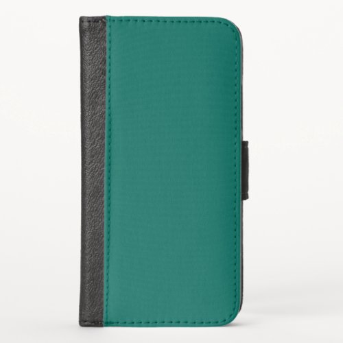 Turquoise Peacock Color Ready to Customize iPhone X Wallet Case