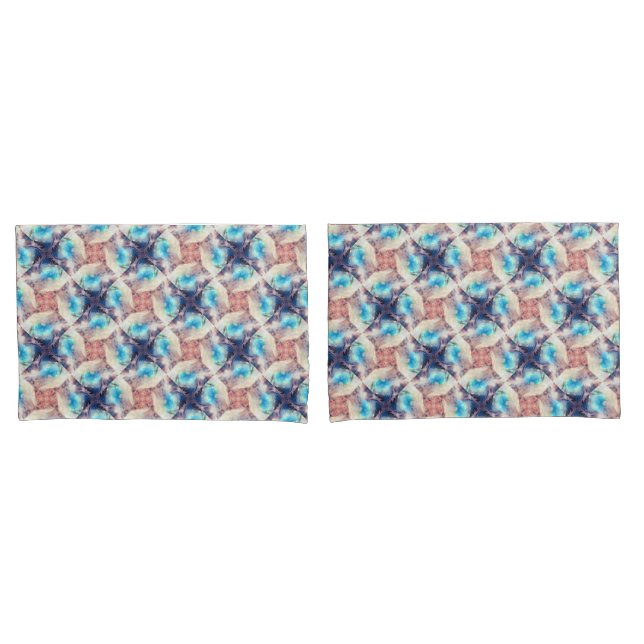Turquoise Pearly Jewels Pillow Case (Front-Set)