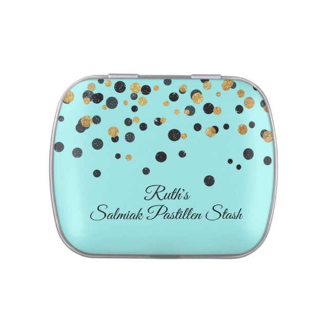 Turquoise Personal Candy Stash Tin (Top)