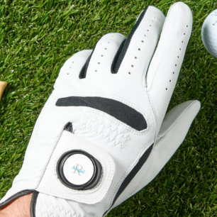 Turquoise Personalized Name Golf Glove