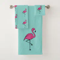 Pink flamingo bath discount towels