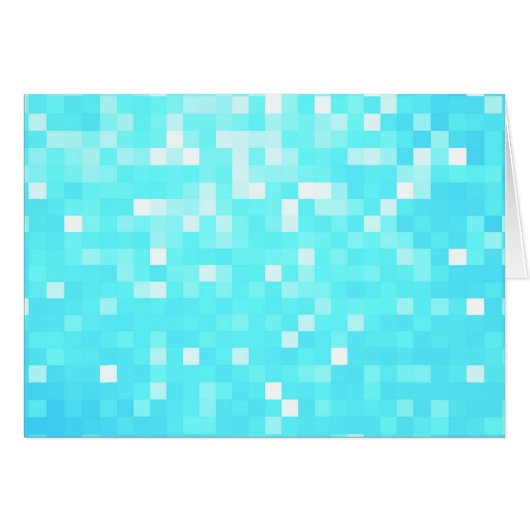 Turquoise Pixel Sparkle Cards (Front Horizontal)