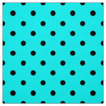 Turquoise polka dot background fabric