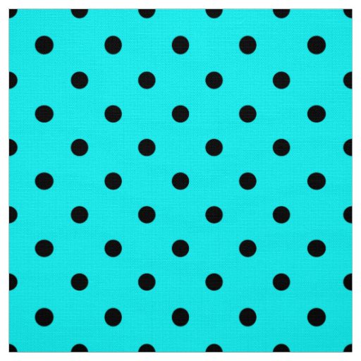 Turquoise polka dot background fabric