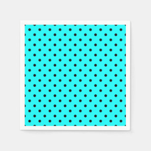 Turquoise polka dot background paper napkins