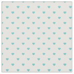 Turquoise Polka Dot Hearts Fabric