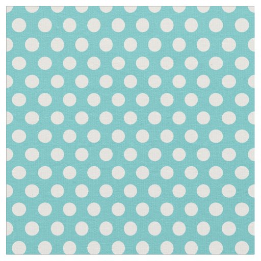 Turquoise Polka Dots Fabric