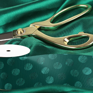    Turquoise Polka Dots Modern & Elegant Christmas Grosgrain Ribbon
