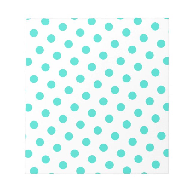 Turquoise Polka Dots Notepad (Front)