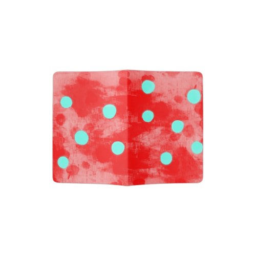 Turquoise Polka Dots Passport Holder