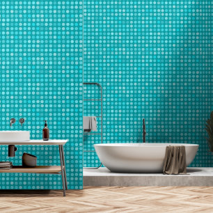 Turquoise polka Dots Wallpaper