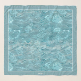 Turquoise Pool Water Cool Abstract Photography Scarf