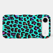 Turquoise Pop Leopard Print Case-Mate iPhone Case (Back (Horizontal))