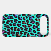 Turquoise Pop Leopard Print Case-Mate iPhone Case (Back (Horizontal))