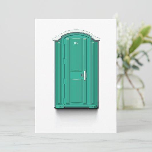 Turquoise Portable Toilet (Standing Front)