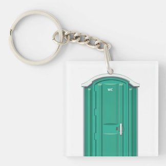 Turquoise Portable Toilet Keychain