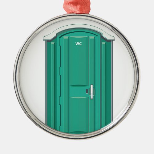 Turquoise Portable Toilet Metal Ornament