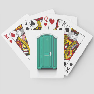 Turquoise Portable Toilet Poker Cards