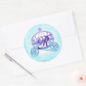 Turquoise Princess Carriage Stickers (Envelope)