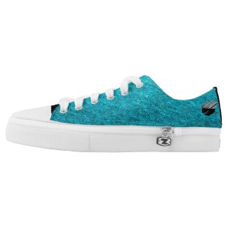 Turquoise Pro Tribal Shoes, US Men 4 / US Women 6 Low-Top Sneakers
