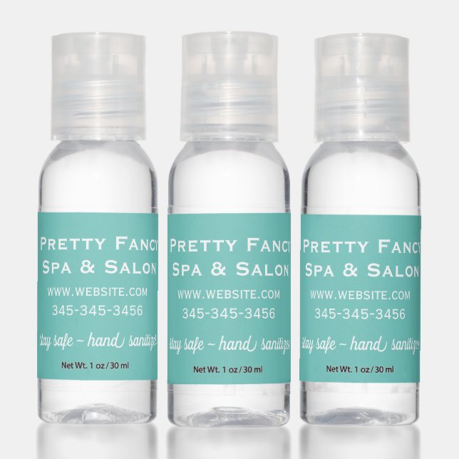 Turquoise Promotional Business Hand Sanitizer (Set)