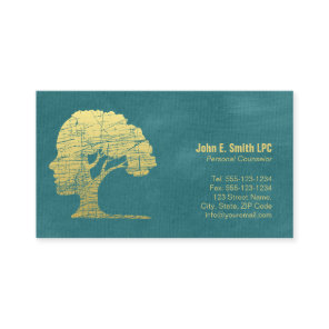 Turquoise Psychologist Counselor Appointment Card
