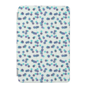 turquoise purple and blue polka dots iPad mini cover
