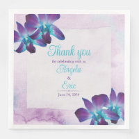 Turquoise Purple Blue Dendrobium Orchid Wedding