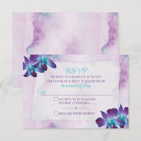 Turquoise Purple Blue Dendrobium Orchid Wedding