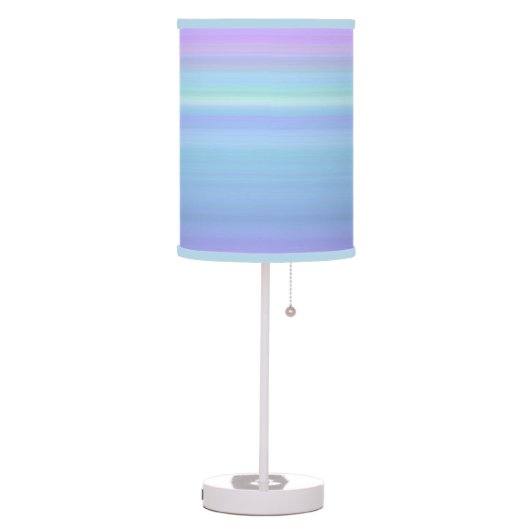 Turquoise Purple Blue Green Pastel Rainbow Lamp (Left)