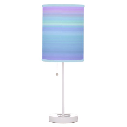 Turquoise Purple Blue Green Pastel Rainbow Lamp (Right)