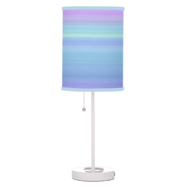 Turquoise Purple Blue Green Pastel Rainbow Lamp