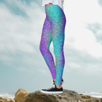 Turquoise Purple Gradient Sparkling Glitter Party 