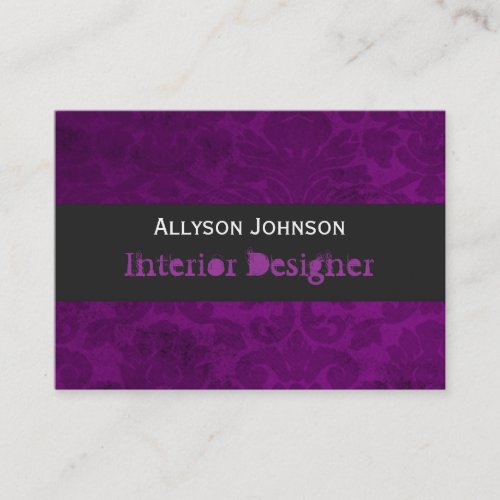 Turquoise &amp; Purple Interior DesignerBusiness Cards