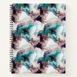 Turquoise &amp; Purple Marble Notebook