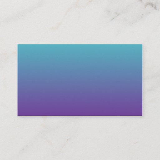 Customizable Turquoise Purple Ombre Business Card