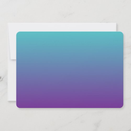 Turquoise Purple Ombre Invitation