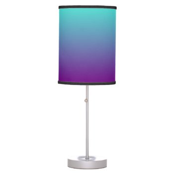Turquoise Purple Ombre Table Lamp by purplestuff at Zazzle