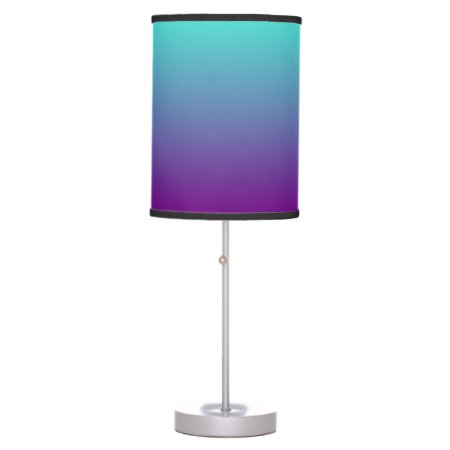 Turquoise Purple Ombre Table Lamp