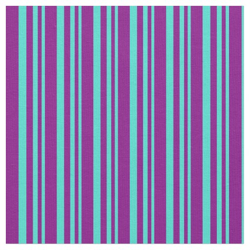 Turquoise & Purple Pattern Fabric