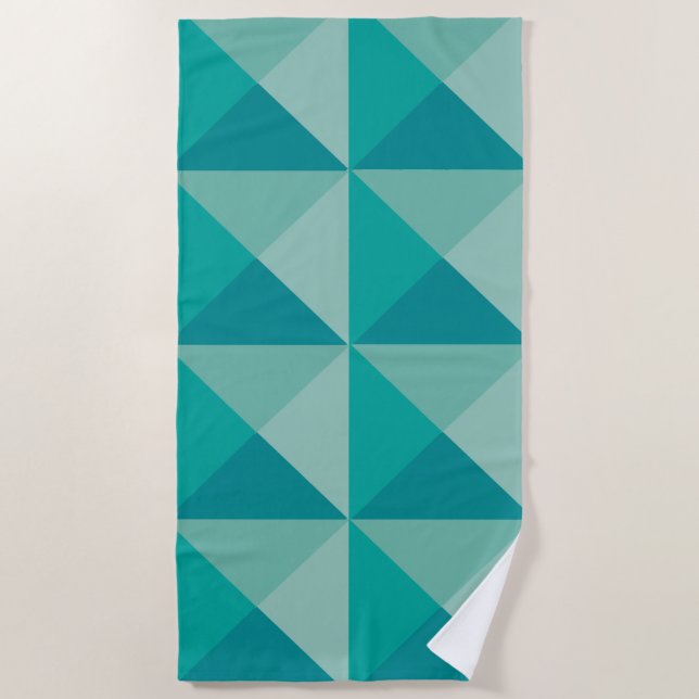 Turquoise Pyramids Beach Towel (Front)