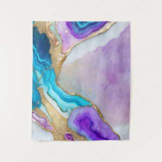 Turquoise Quartz Marble Wallpaper Tapestry