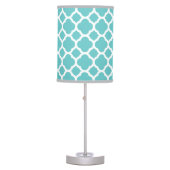 Turquoise Quatrefoil Table Lamp (Front)