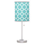 Turquoise Quatrefoil Table Lamp (Left)