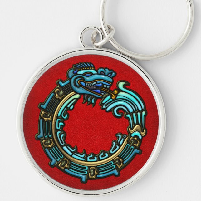 Turquoise Quetzalcoatl Keychain (Front)