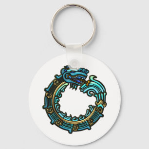 Turquoise Quetzalcoatl Keychain