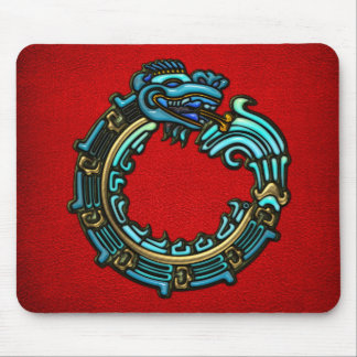 Turquoise Quetzalcoatl Mouse Pad